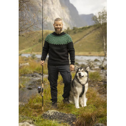 Viking mönsterkatalog 2336. Dam, herr tröjor stickade i Eco Highland wool