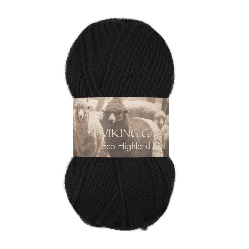 Eco Highland Wool Svart 203