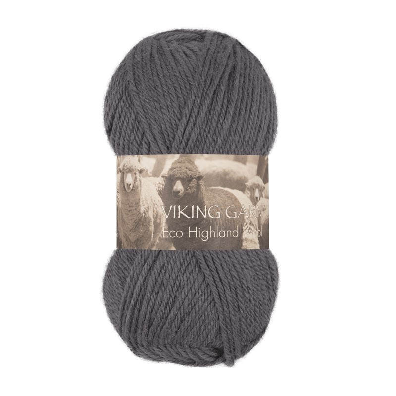 Eco Highland Wool Mörkgrå 214