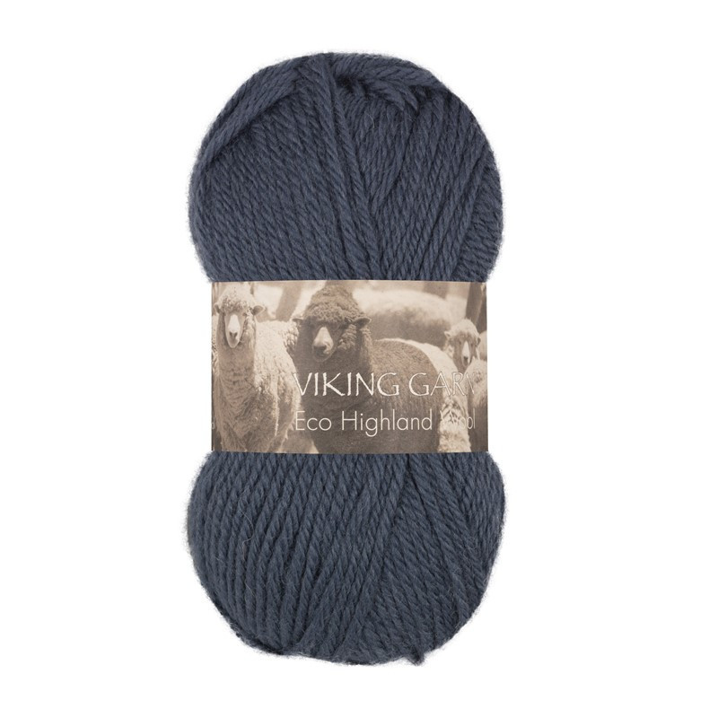 Eco Highland Wool Jeansblå 227