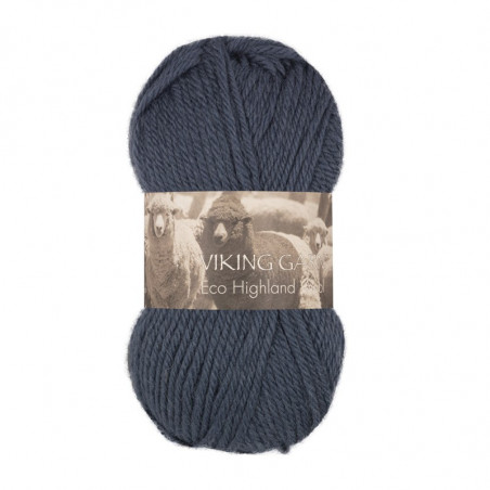 Eco Highland Wool Jeansblå 227