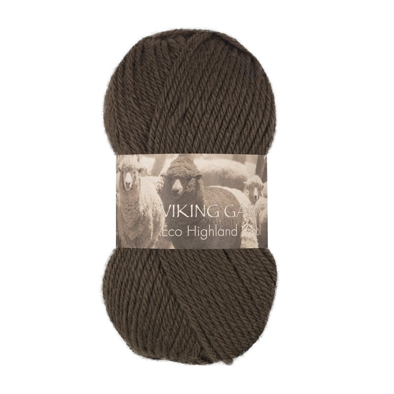 Eco Highland Wool Mörkbrun 218