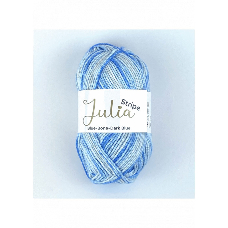 Julia Stripe Blue-Bone-Dark Blue 01609