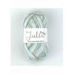 Julia Stripe Dark Green-Pink-White 01611