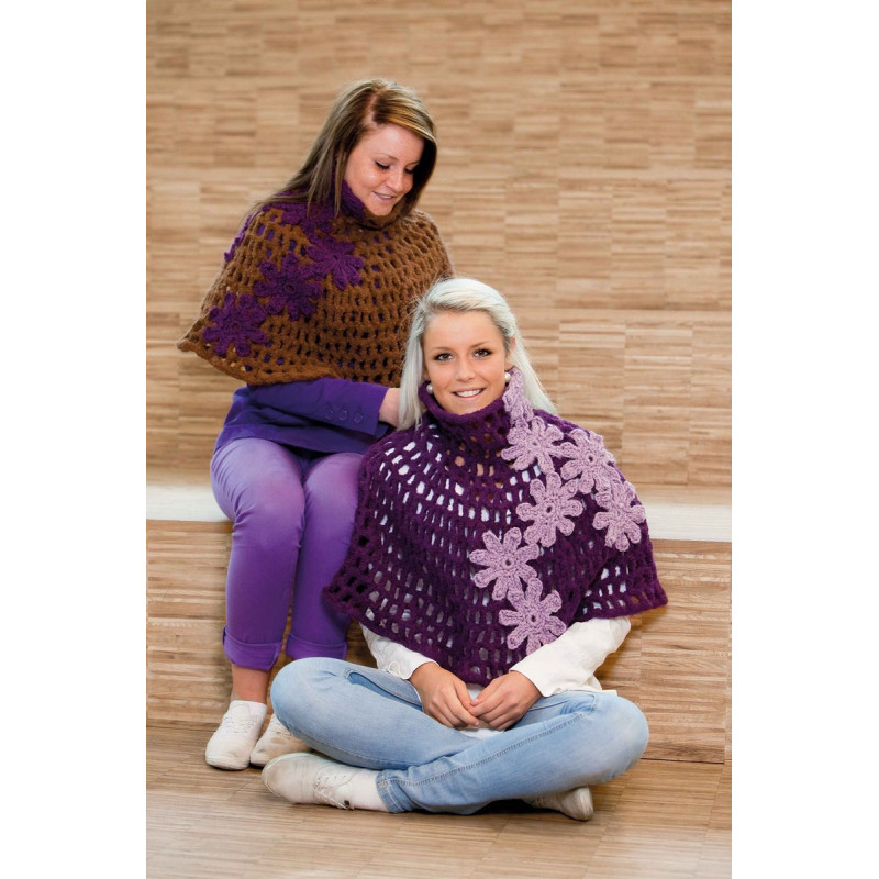 Virkad poncho 1008-6 Nedladdningsbart